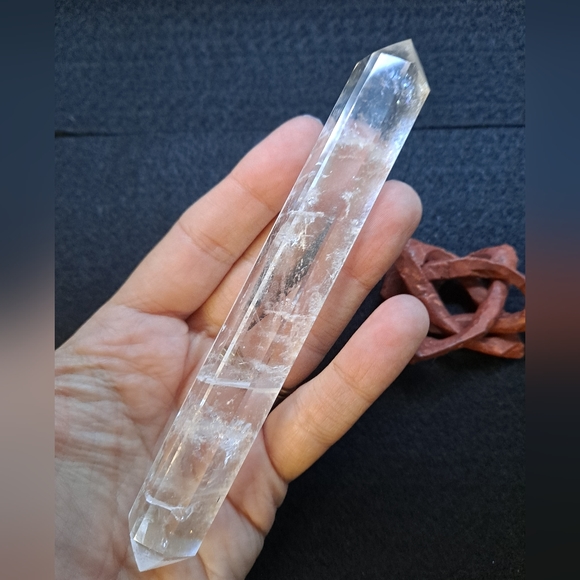 Double-terminated Quartz Crystal Wand - Picture 3 of 5